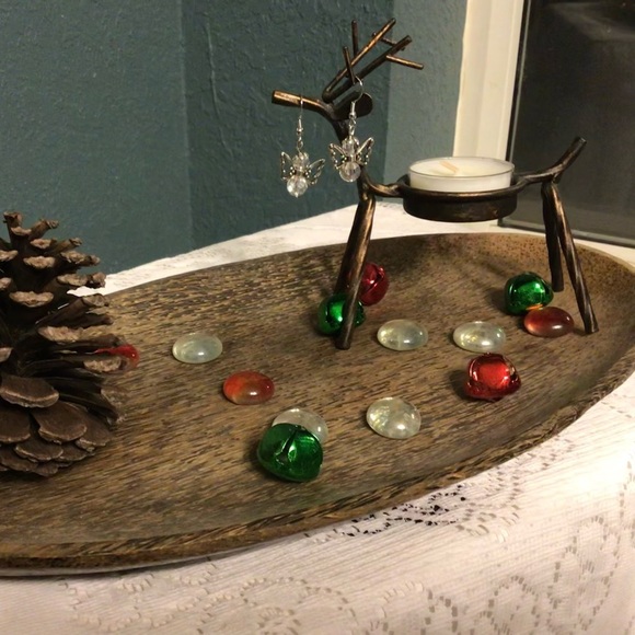 Christmas Holiday Crystal Angel Earrings - Picture 2 of 3